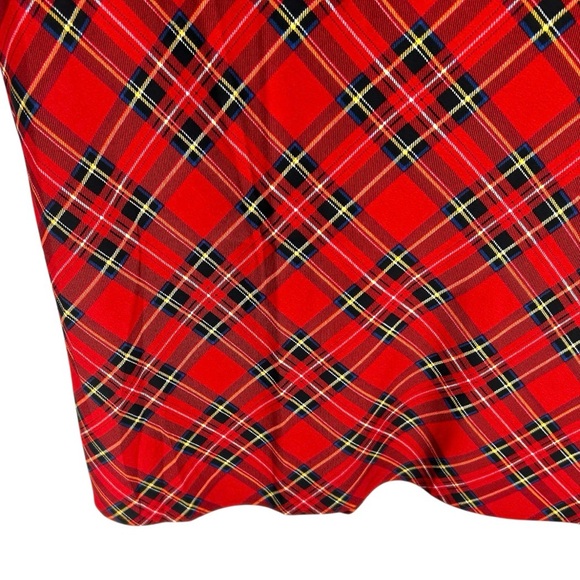 NWT J. Crew Factory Mini Bias Slip Skirt Red Plaid Size 3X NEW - Picture 5 of 10